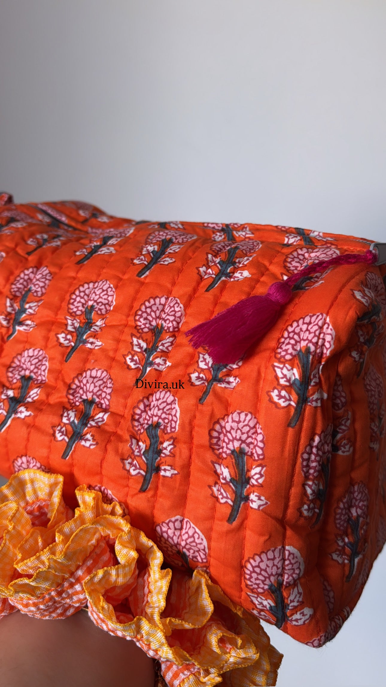 Orange Quilted Washbag🌼