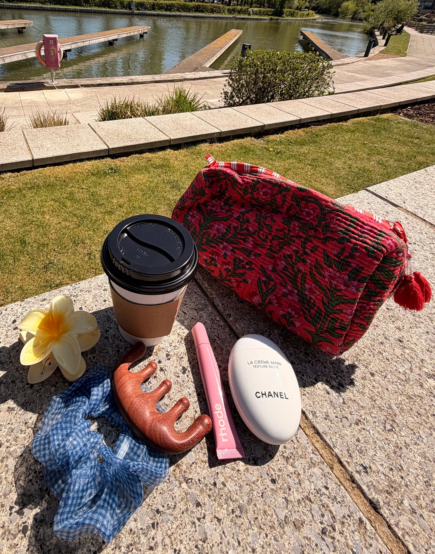 Orange quilted Washbag⭐️