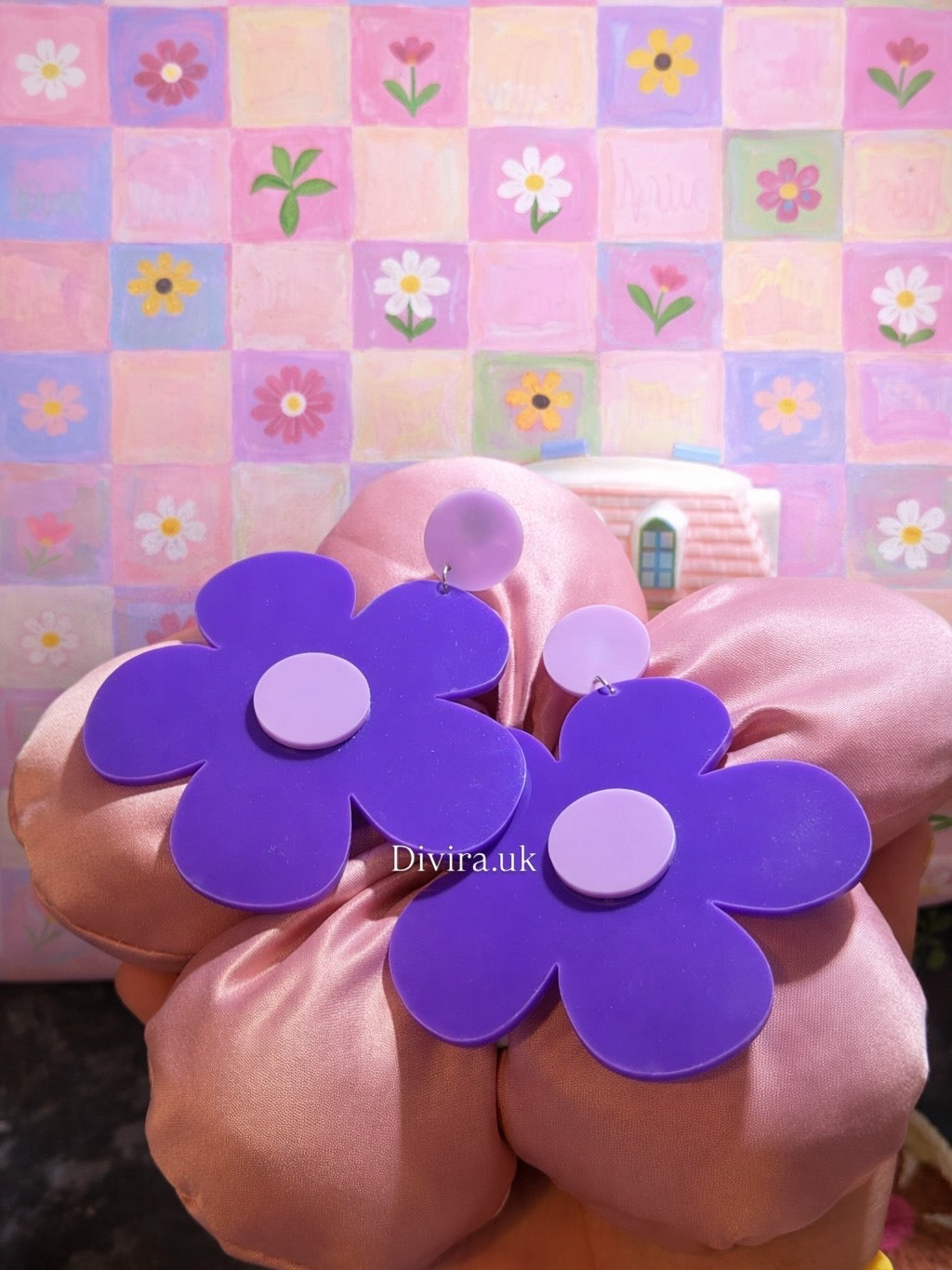 Purple Flower Earrings💜🌸