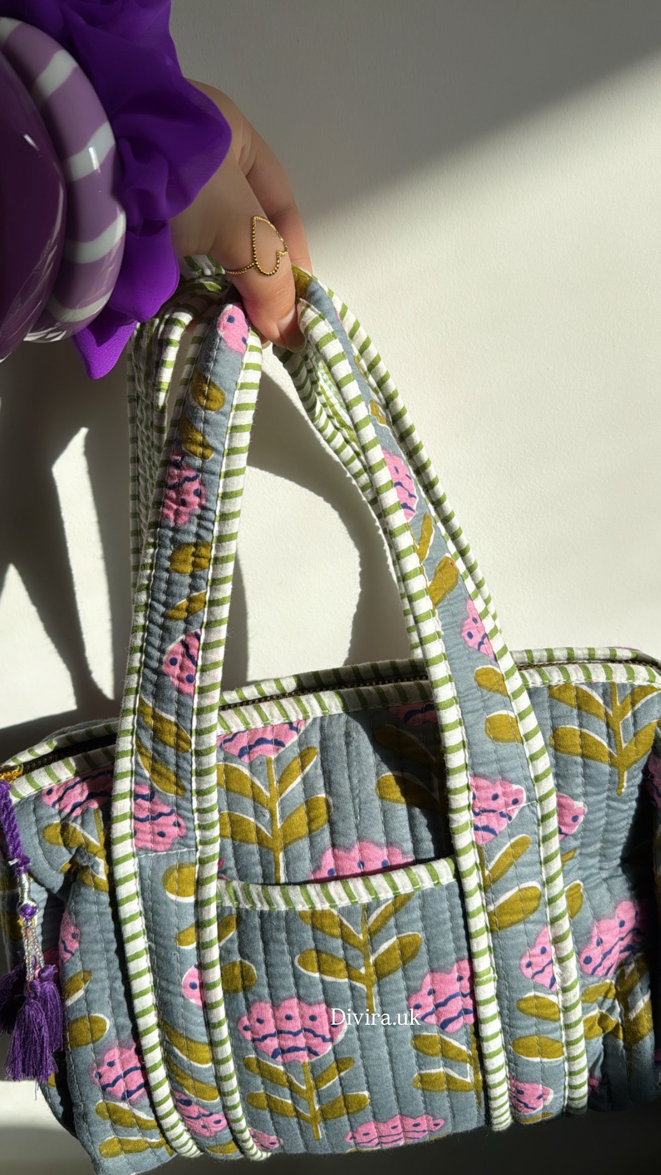 Quilted Mini Duffel Bag