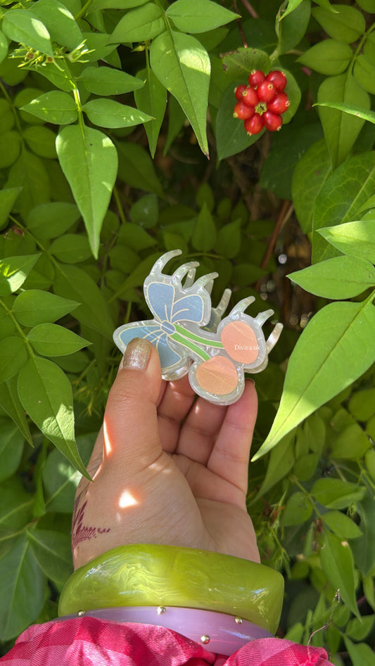 Powder Cherry Claw Clip