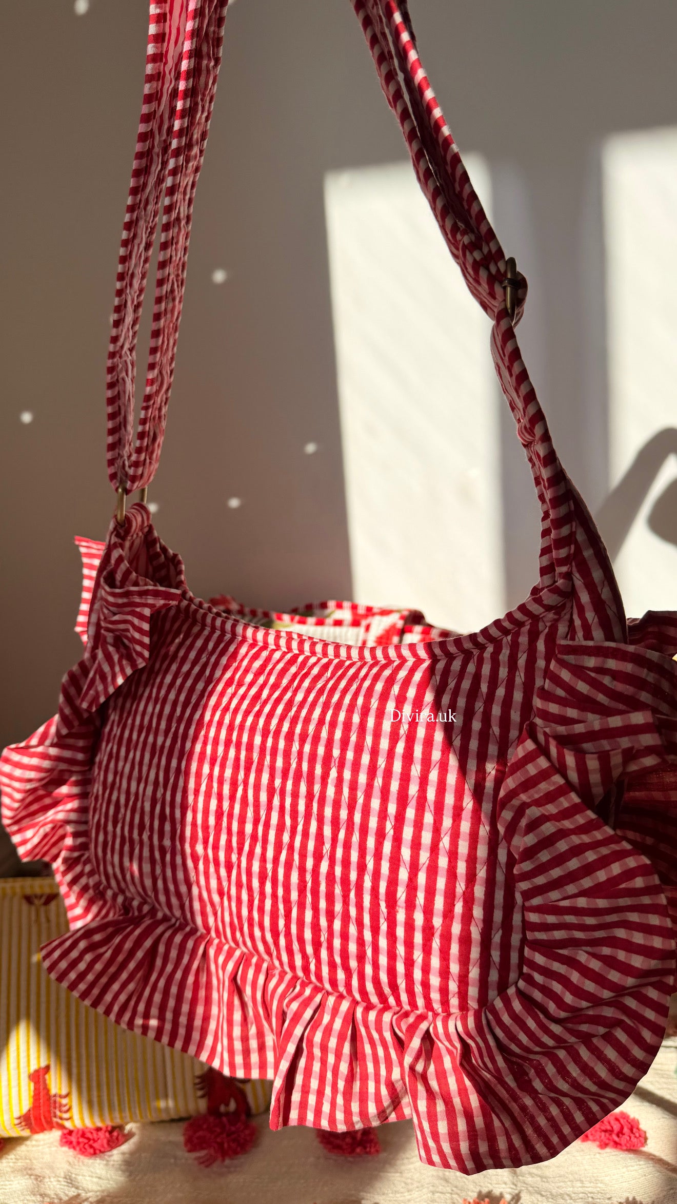 Gingham Ruffle Bag