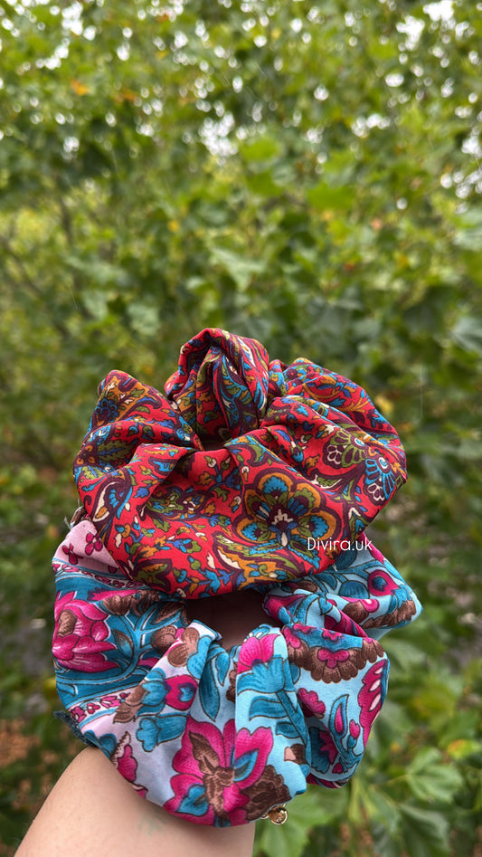 Bundle of 2 large satin scrunchies