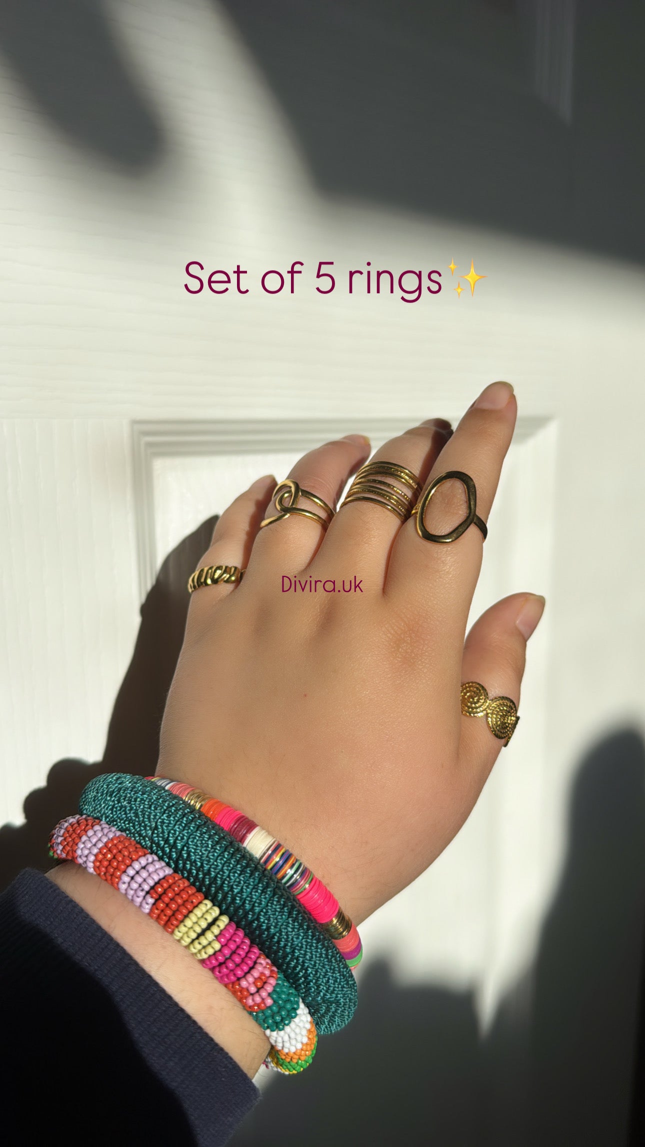 Set of 5 rings✨