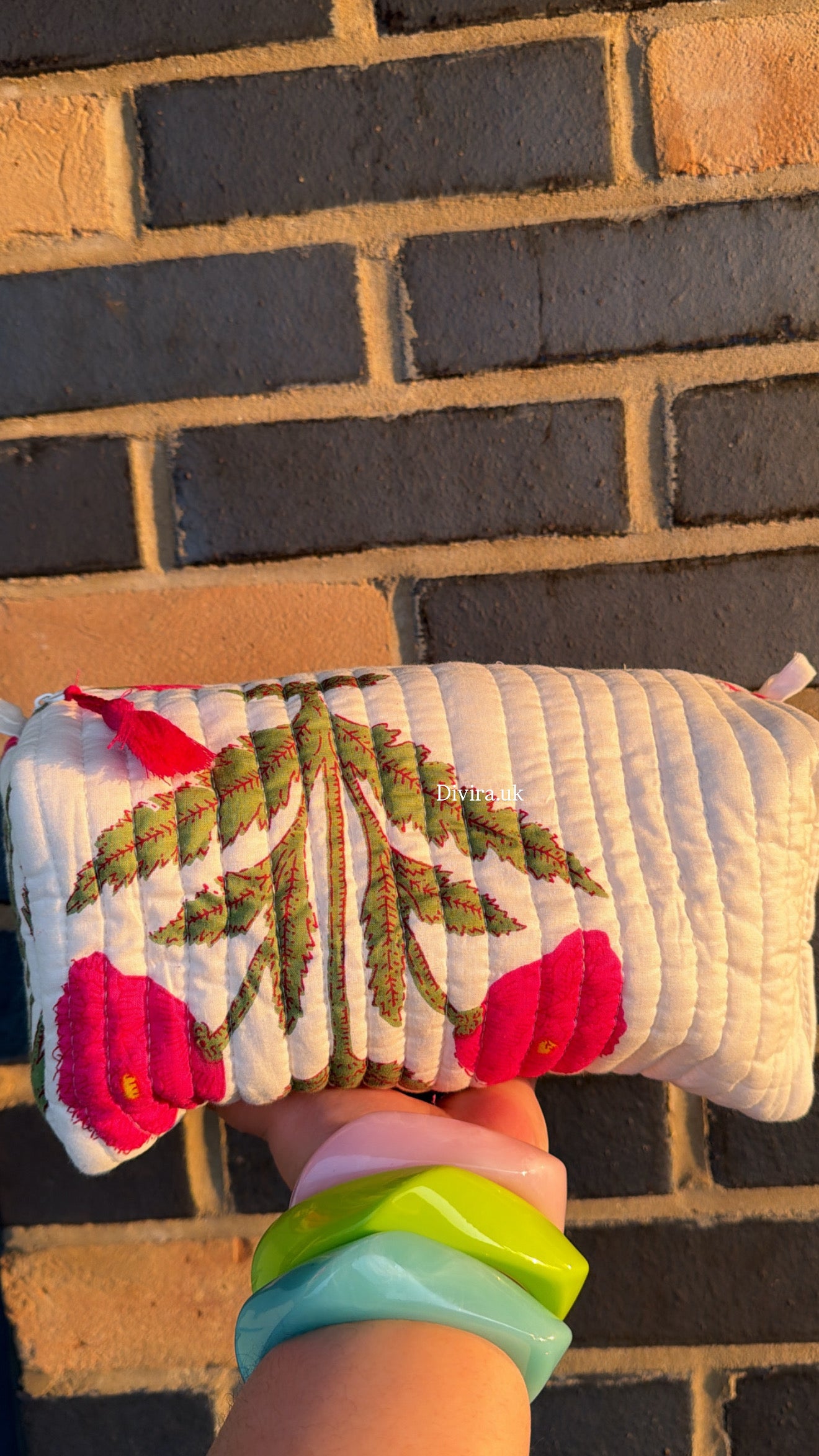 Floral Quilted Washbag💜🌸