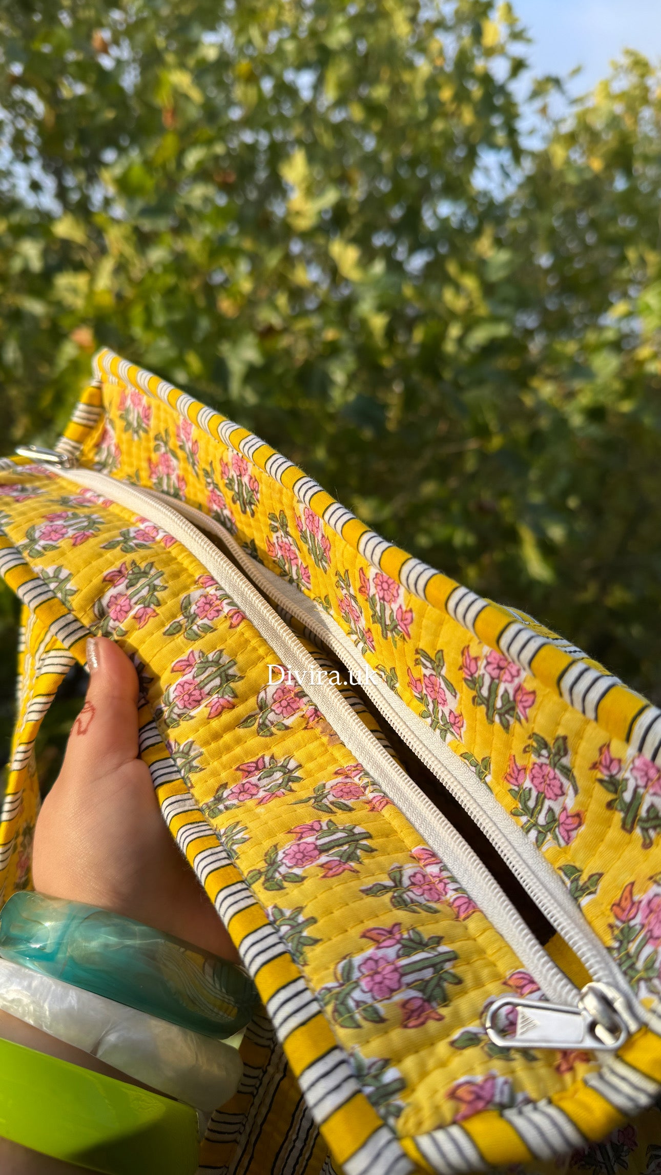 Medium Floral Quilted Tote