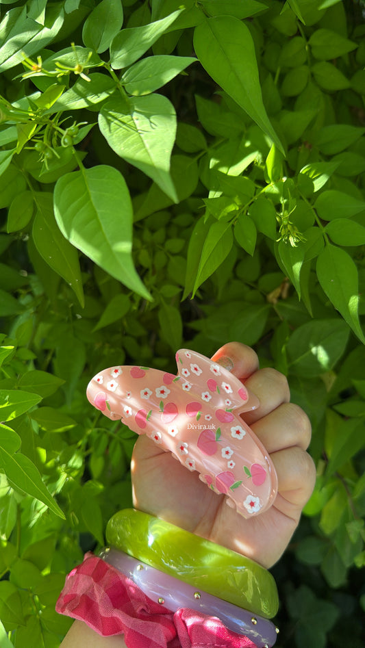 Peach Claw Clip