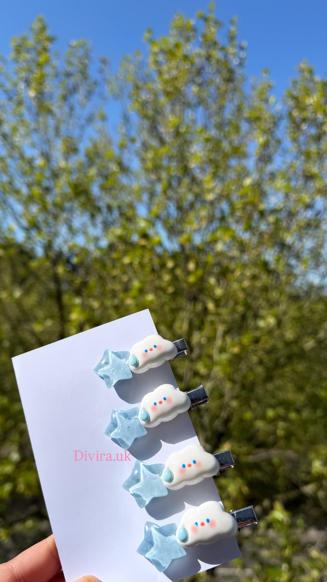 Cloud Hairclips🩵🪽 ( a pair )