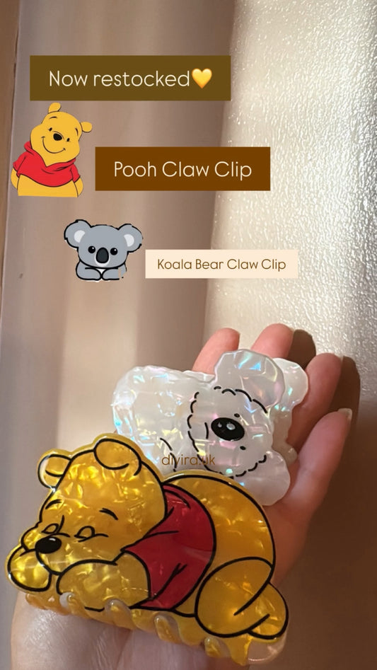 POOH and KOALA BEAR clawclip