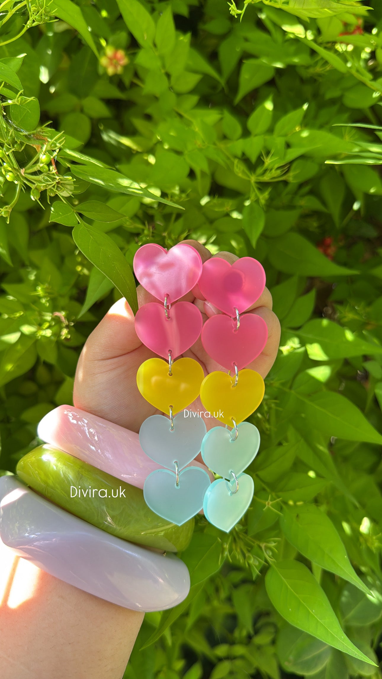 Pastel Heart Earrings Only