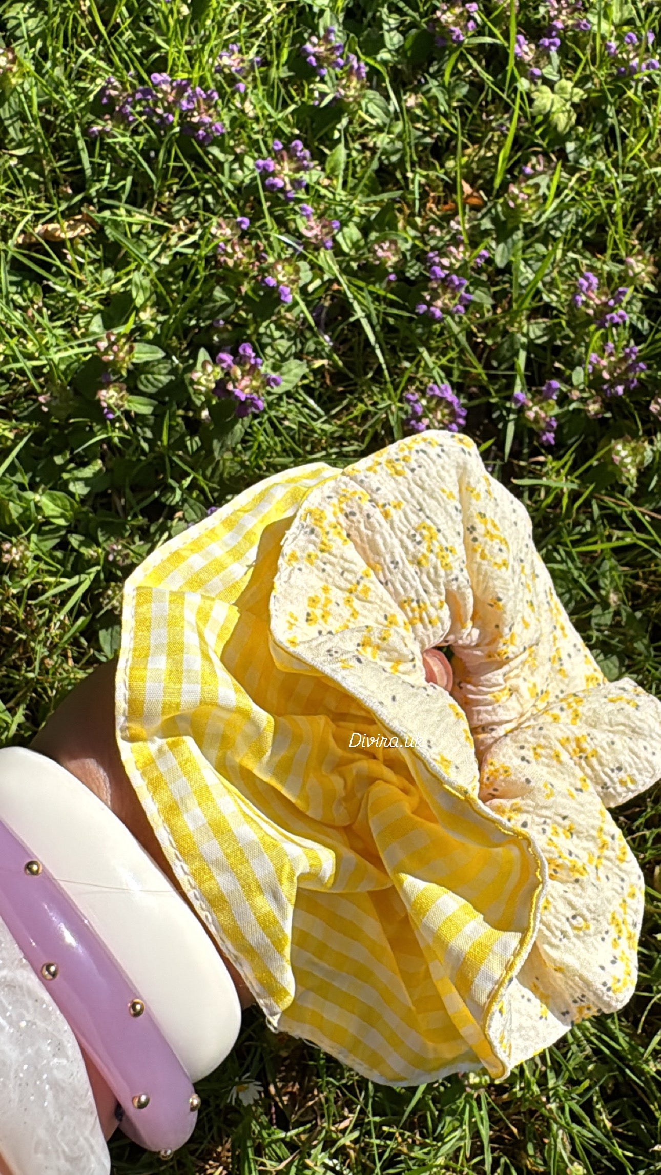 Yellow LARGE scrunchie