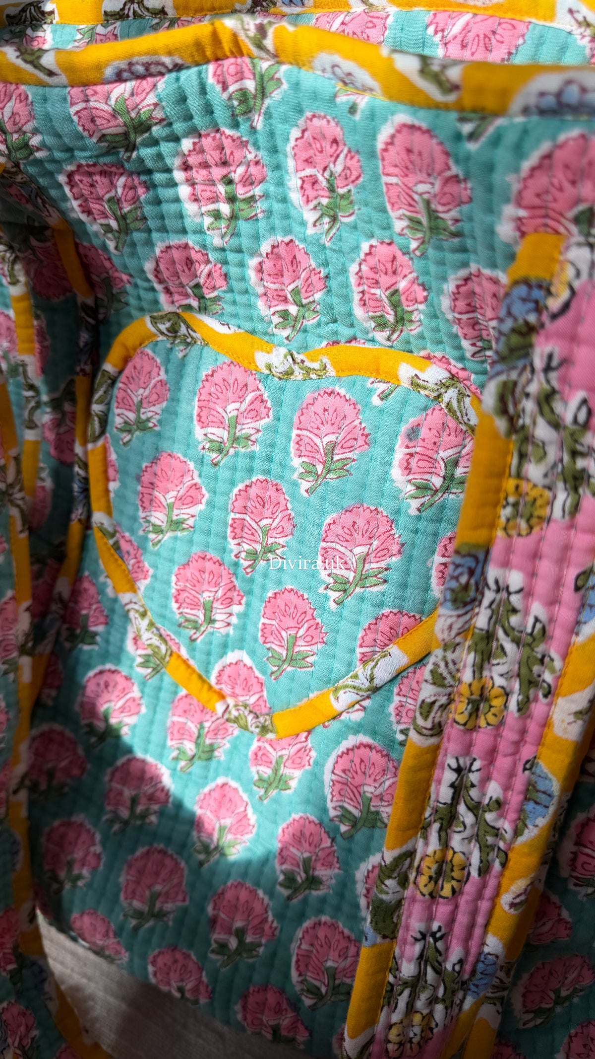 Floral large Tote Bag ( with zipper )