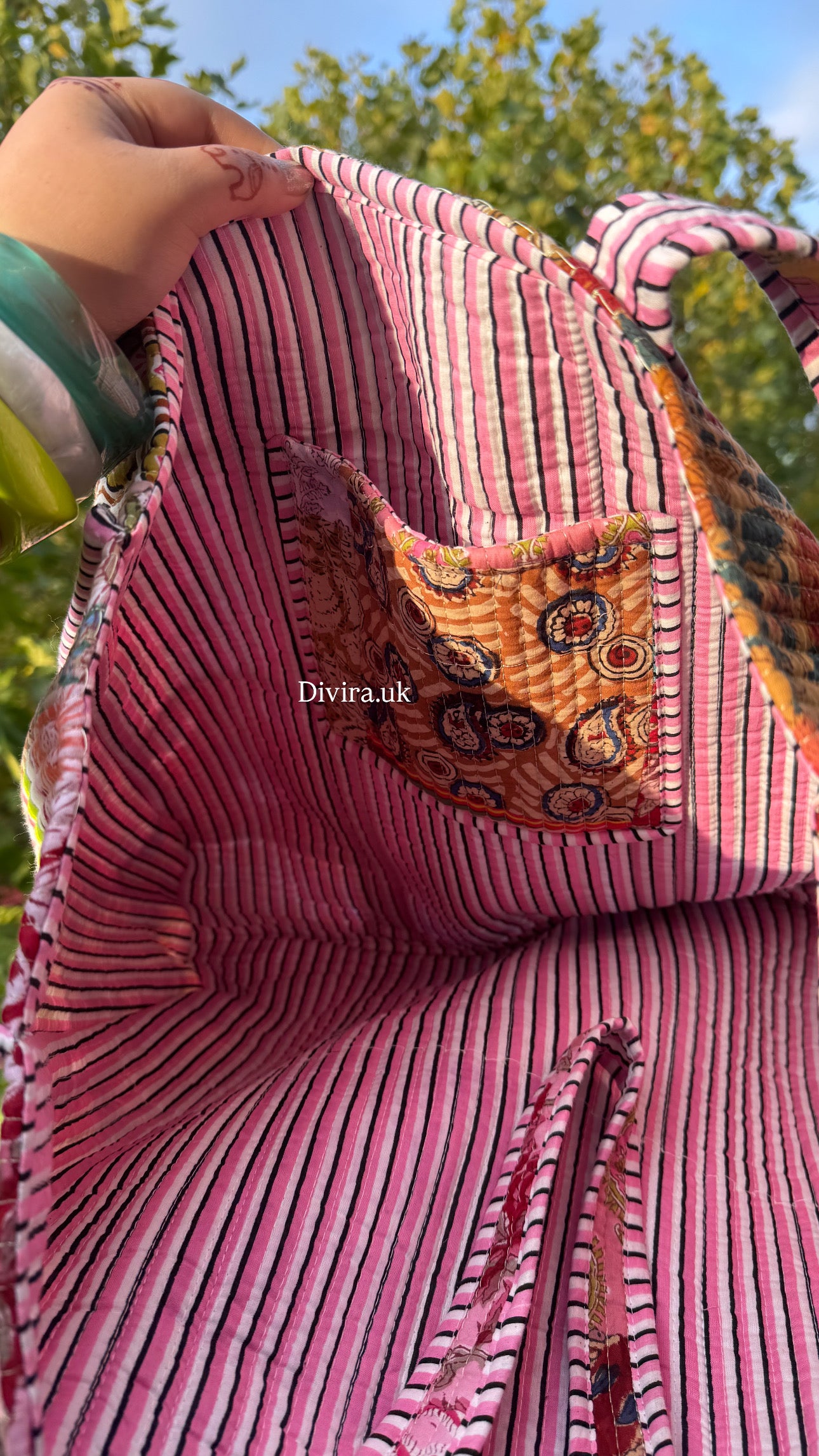 Large Patchwork Quilted Tote Bag