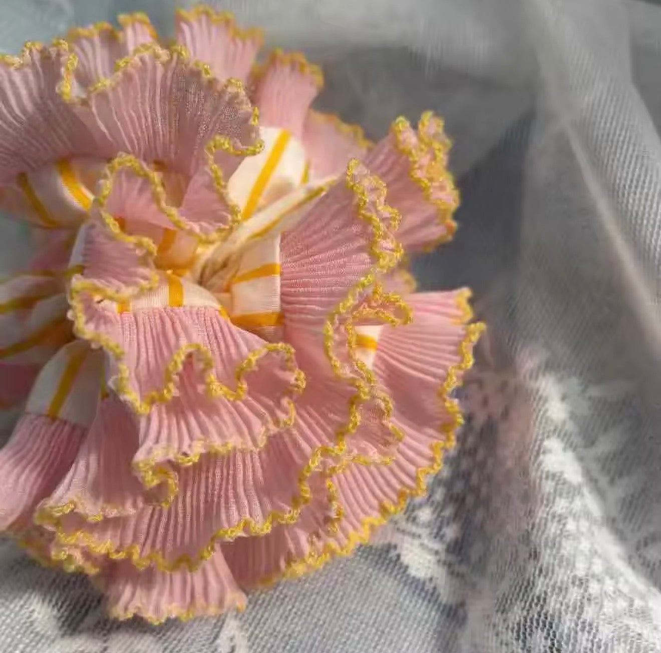 Yellow Stripes Scrunchie💛🧡