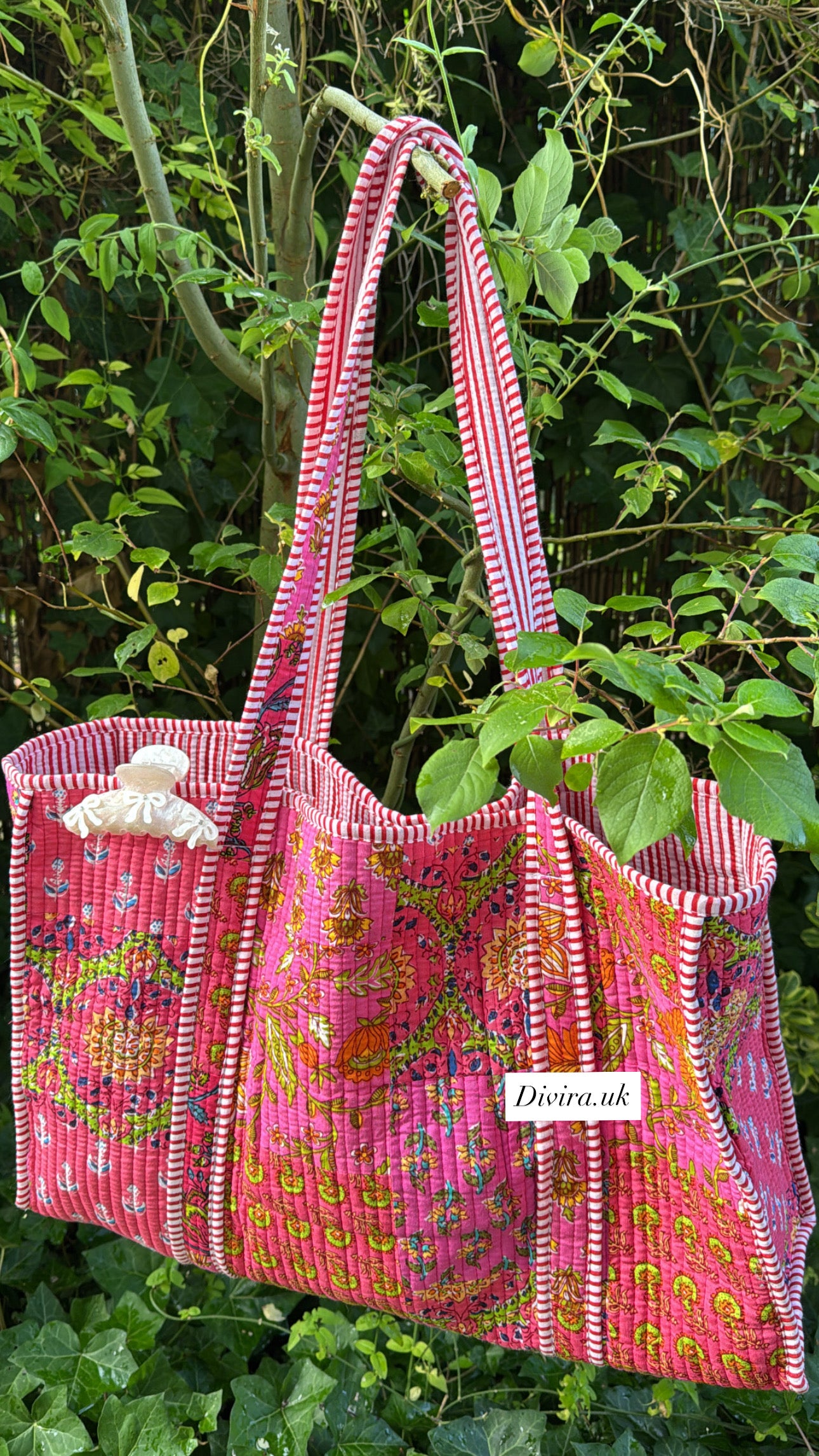 Multicoloured Quilted Tote Bag ( no zipper )
