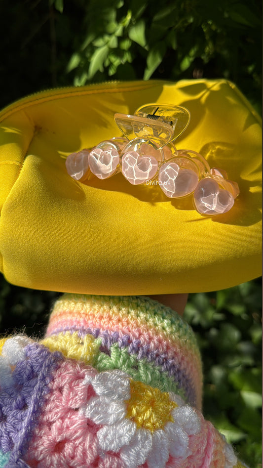 Crystal Heart Claw Clip
