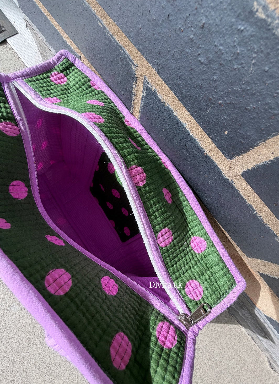 Green Polka Dot Medium Tote Bag