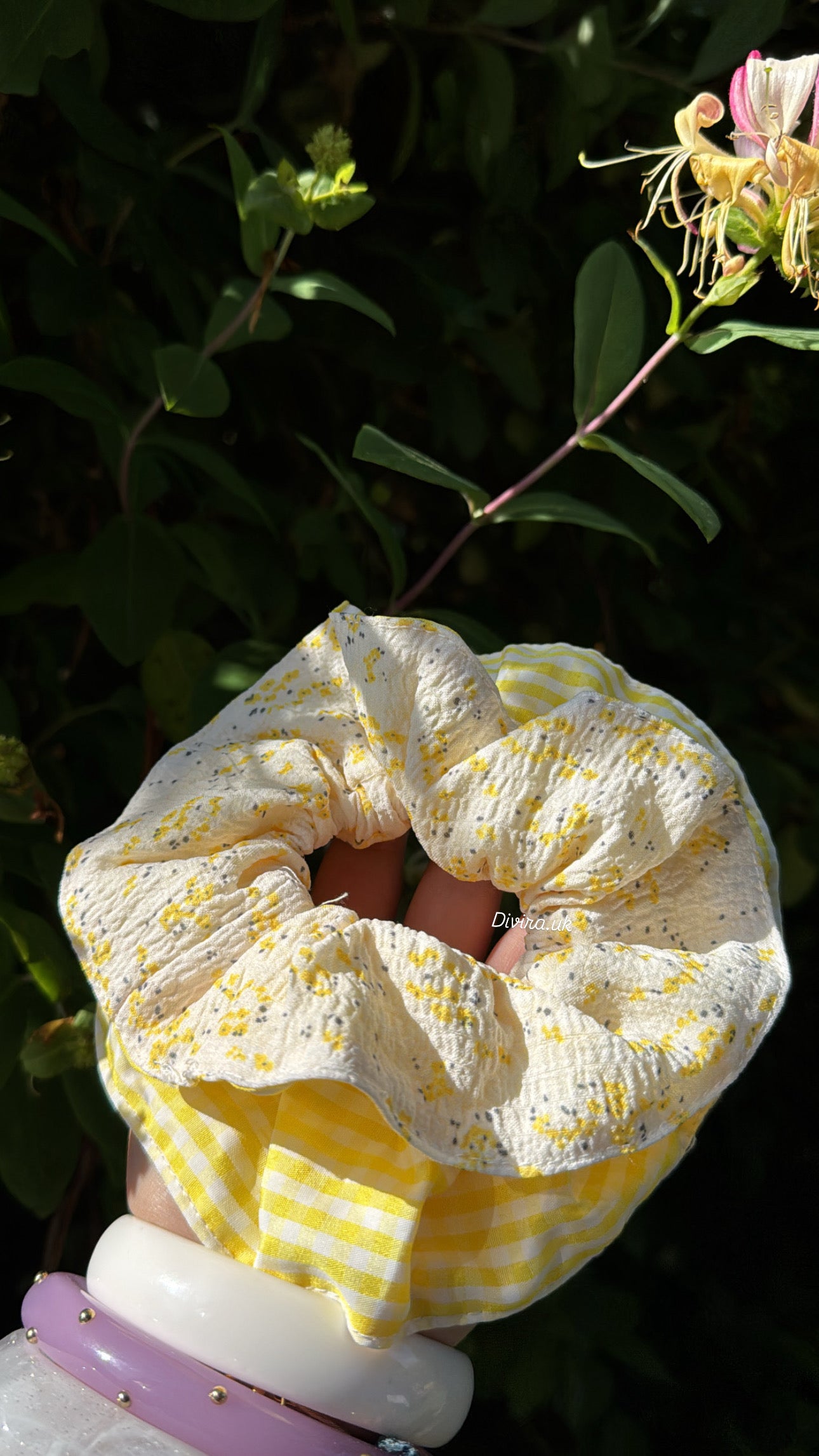 Yellow LARGE scrunchie