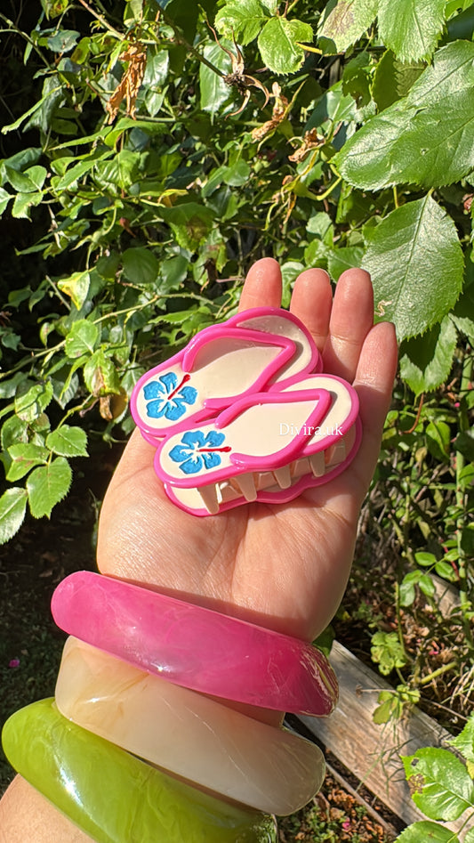 Beach Slippers Claw Clip
