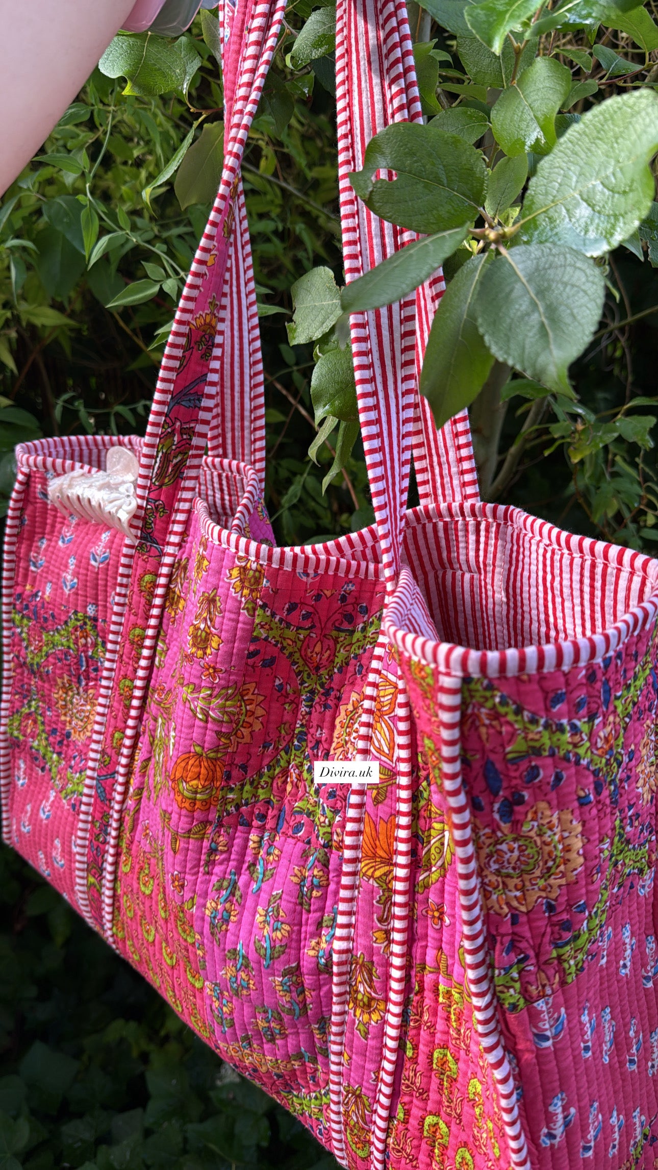 Multicoloured Quilted Tote Bag ( no zipper )
