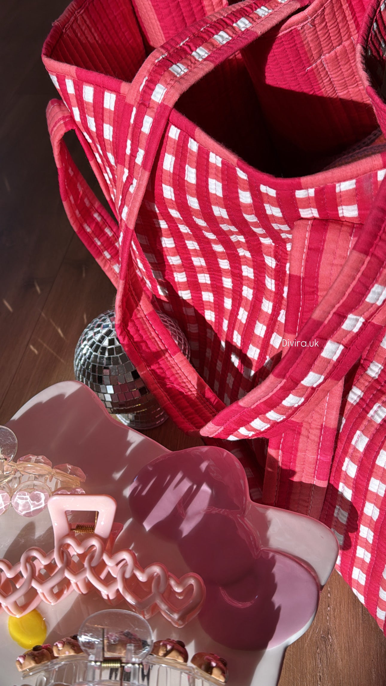 Gingham tote Bag