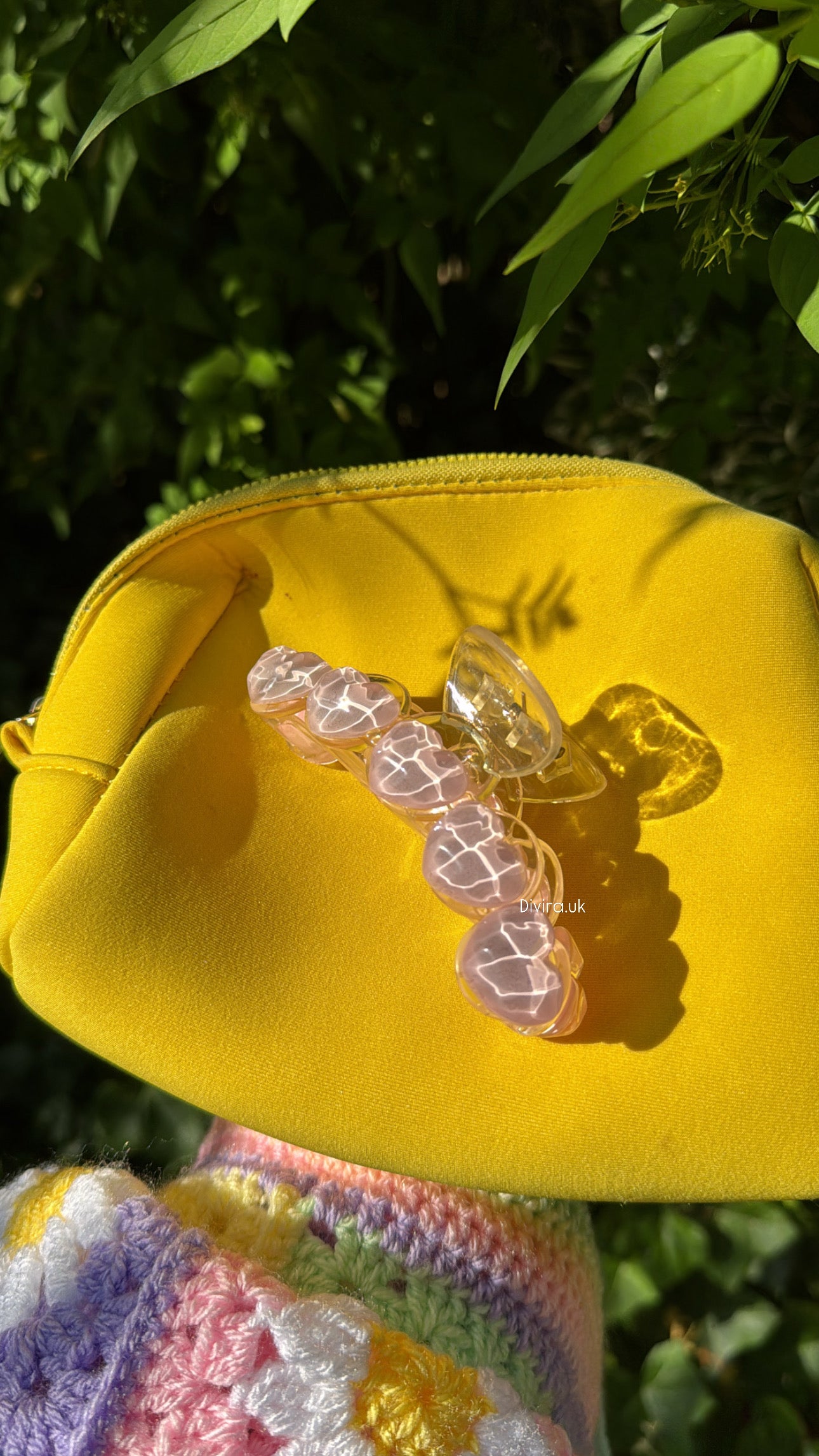 Crystal Heart Claw Clip