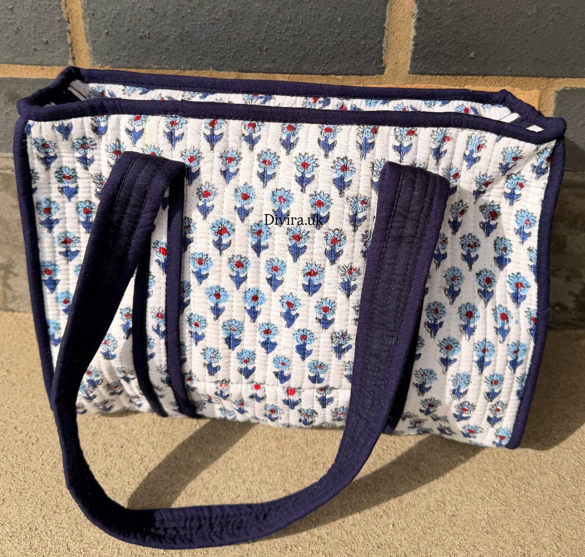 Navy & White Mini Tote Bag