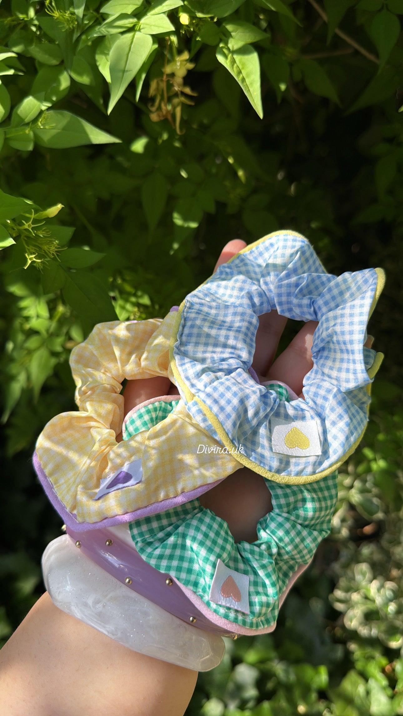 Gingham Scrunchies