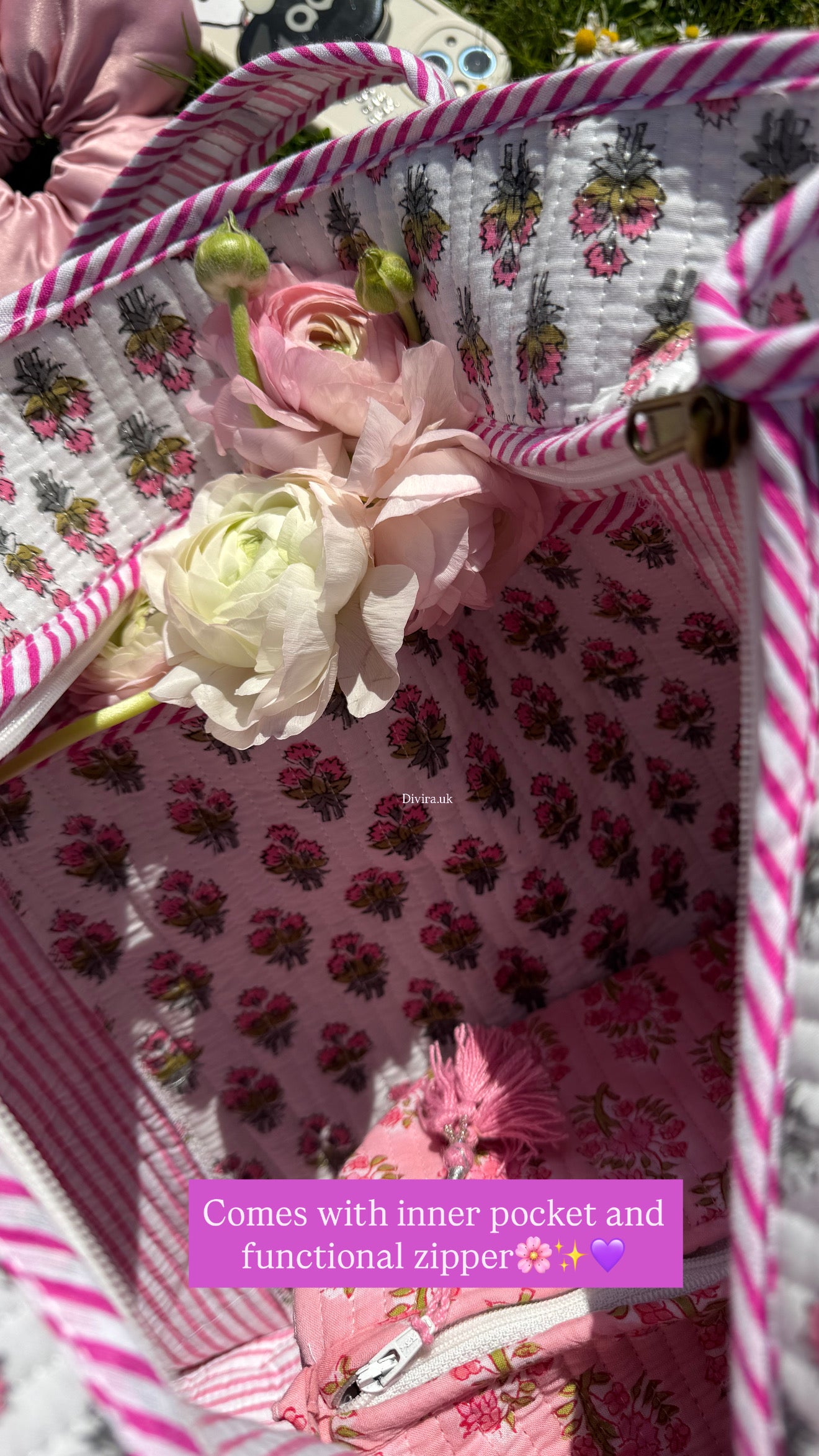 Sweetheart Spring Quilted large Tote