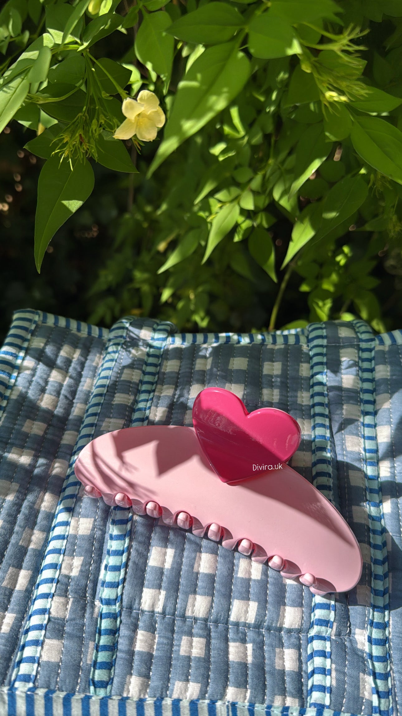 Baby Pink Heart Claw Clip