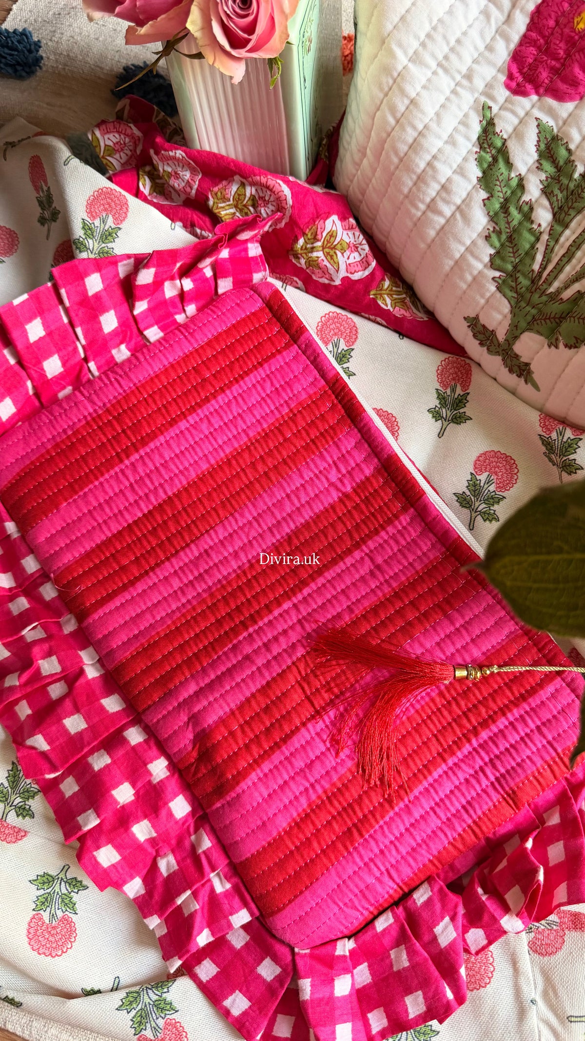 Stripes Gingham Pouch