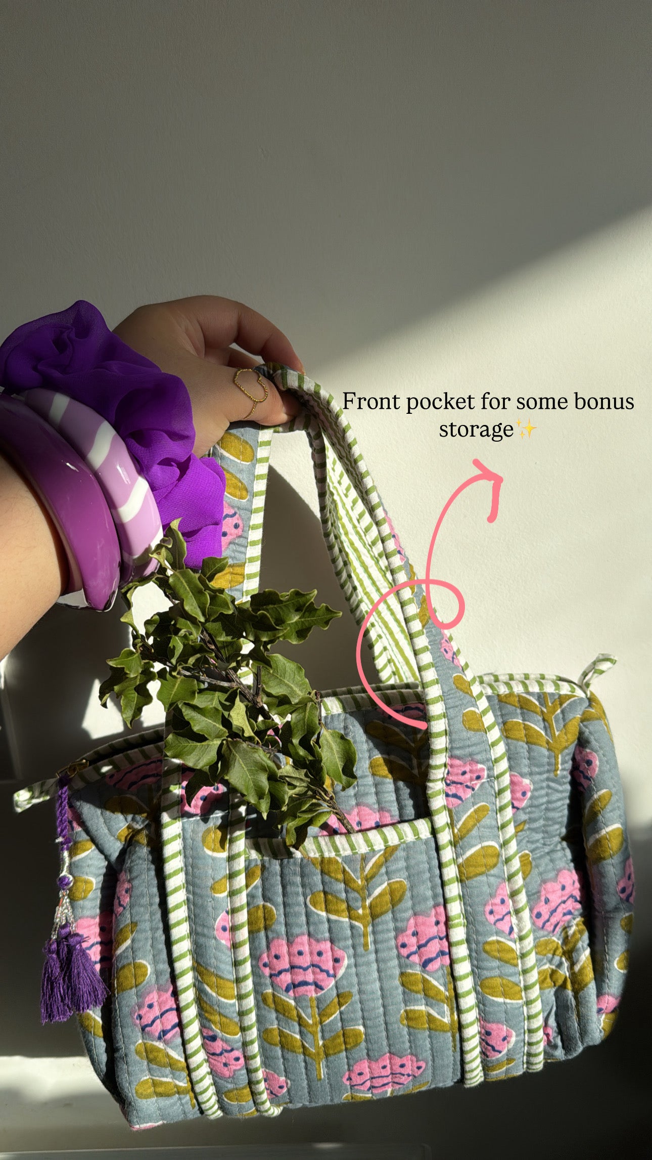 Quilted Mini Duffel Bag