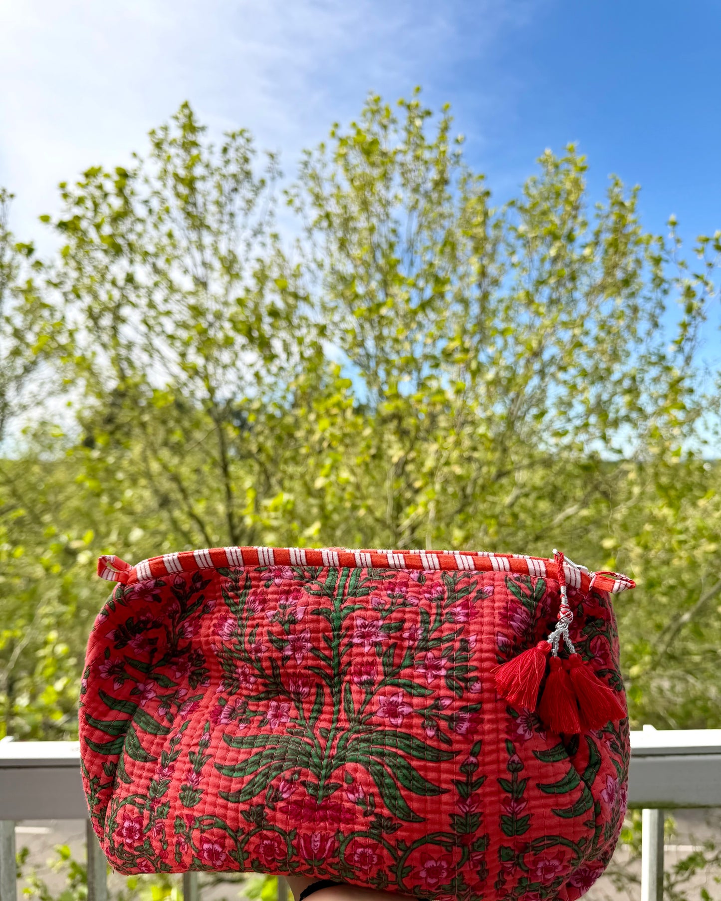 Orange quilted Washbag⭐️