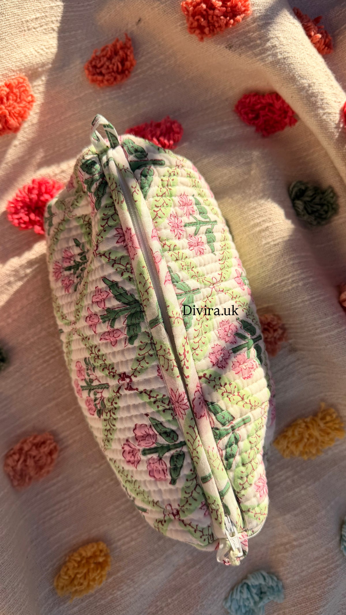 Green Floral Pouch ( mini )