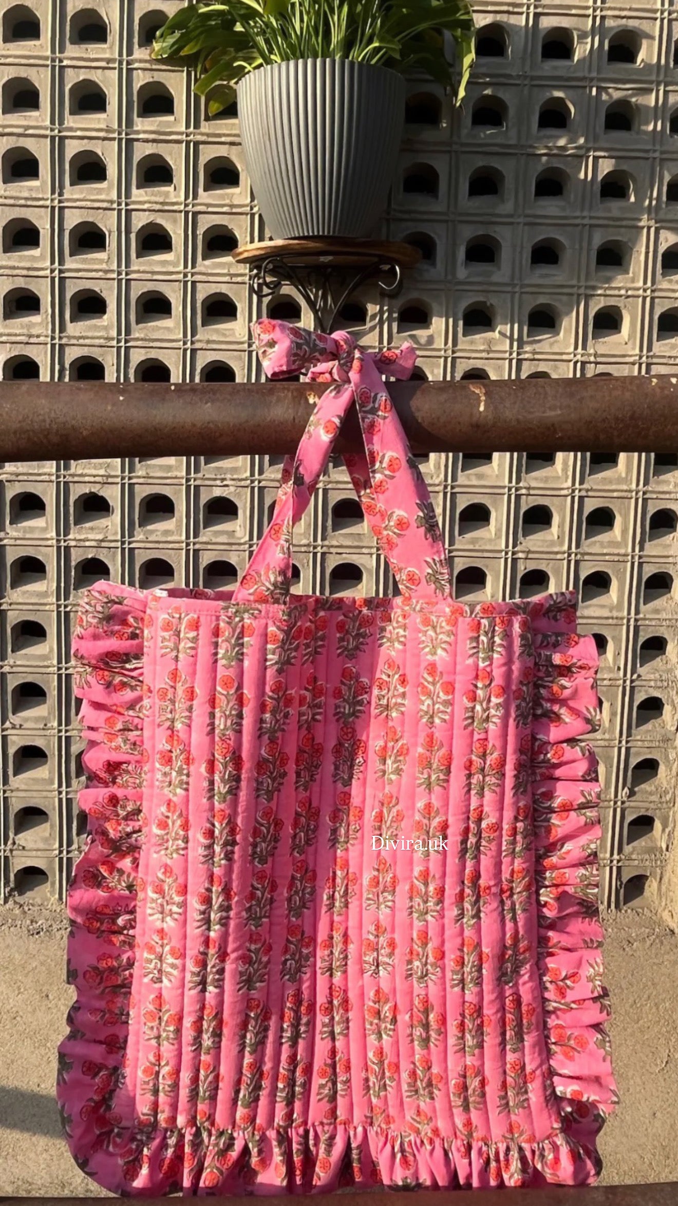 Ruffle Tote Bag