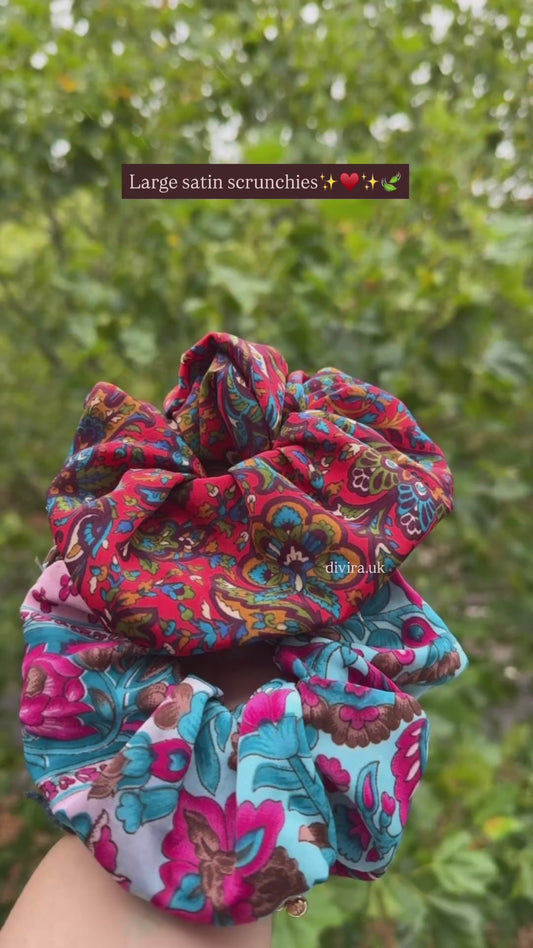 Bundle of 2 large satin scrunchies