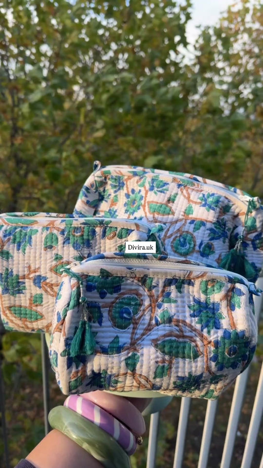 Quilted Washbag Bundle (set of 3) only