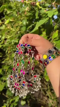 Multicoloured Mirror earrings