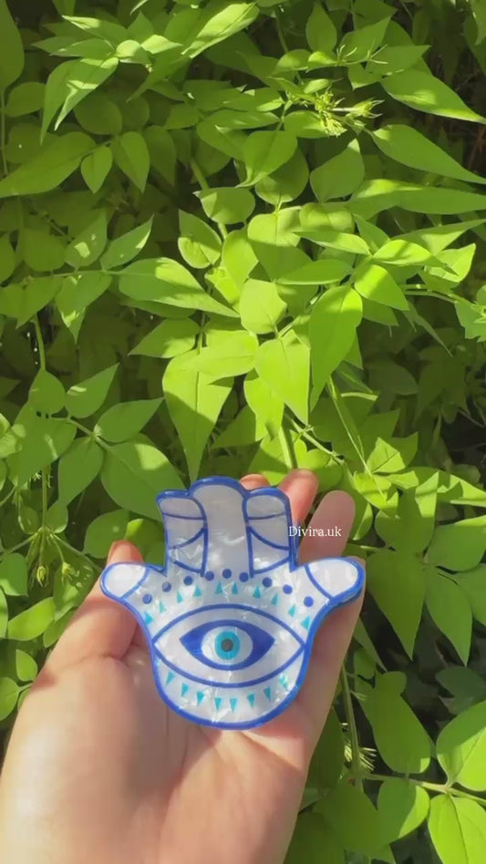 Evil eye claw clip