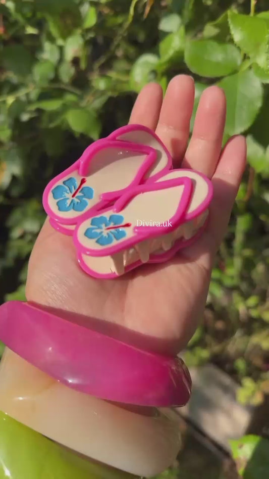 Beach Slippers Claw Clip